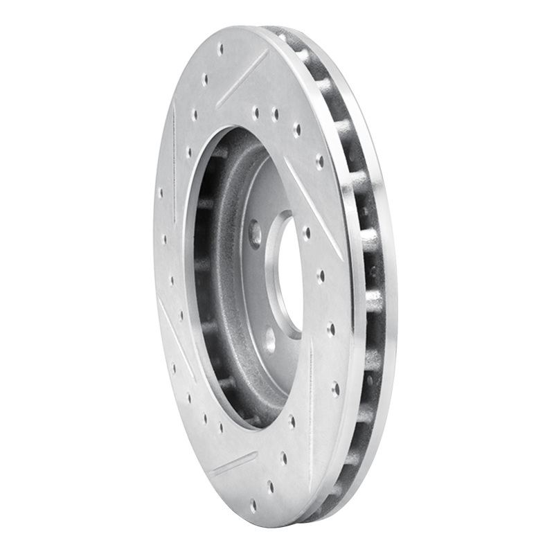 Picture of R1 96-00 Chrysler Voyager Front Right Drilled & Slotted Silver Brake Rotor