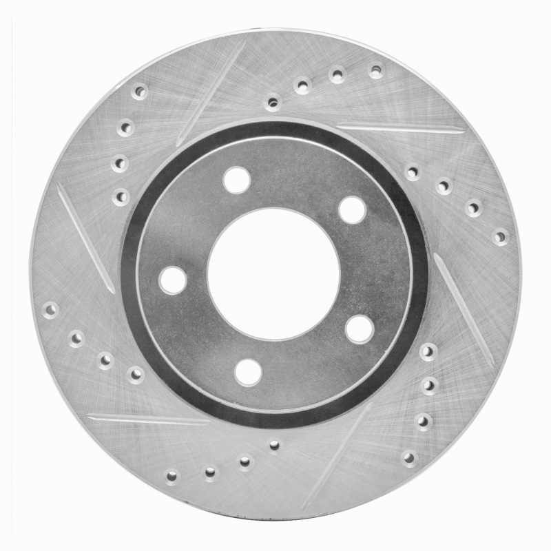 Picture of R1 01-07 Chrysler Town & Country Front Left Drilled & Slotted Silver Brake Rotor