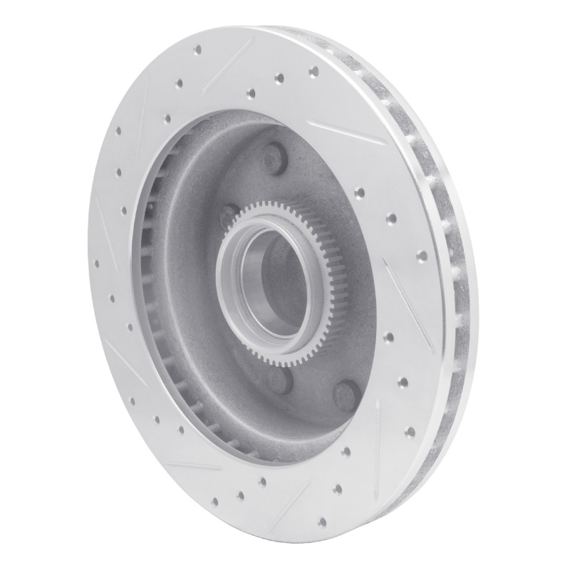 Picture of R1 98-03 Dodge B3500 / B2500 Front Right Drilled & Slotted Silver Brake Rotor