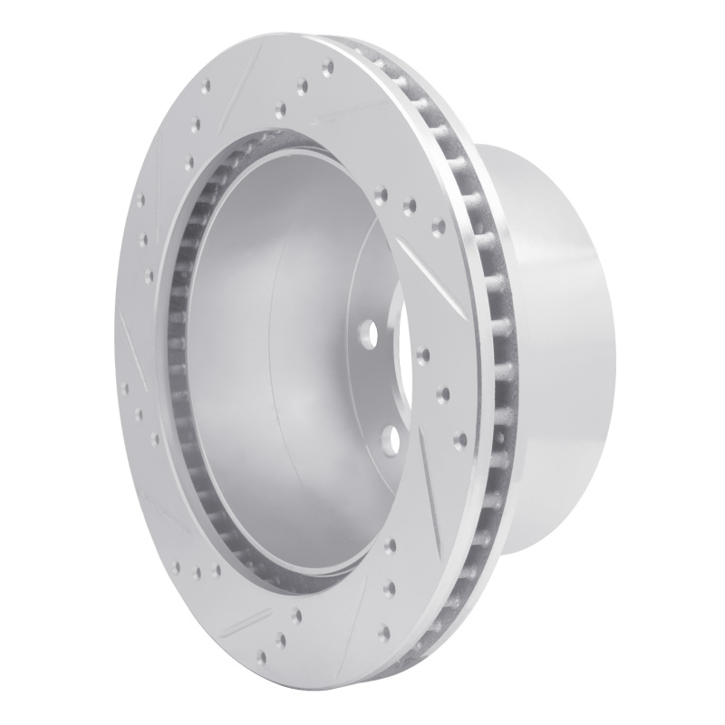 Picture of R1 00-02 Dodge Ram 4000 (Mexico) Rear Right Drilled & Slotted Silver Brake Rotor