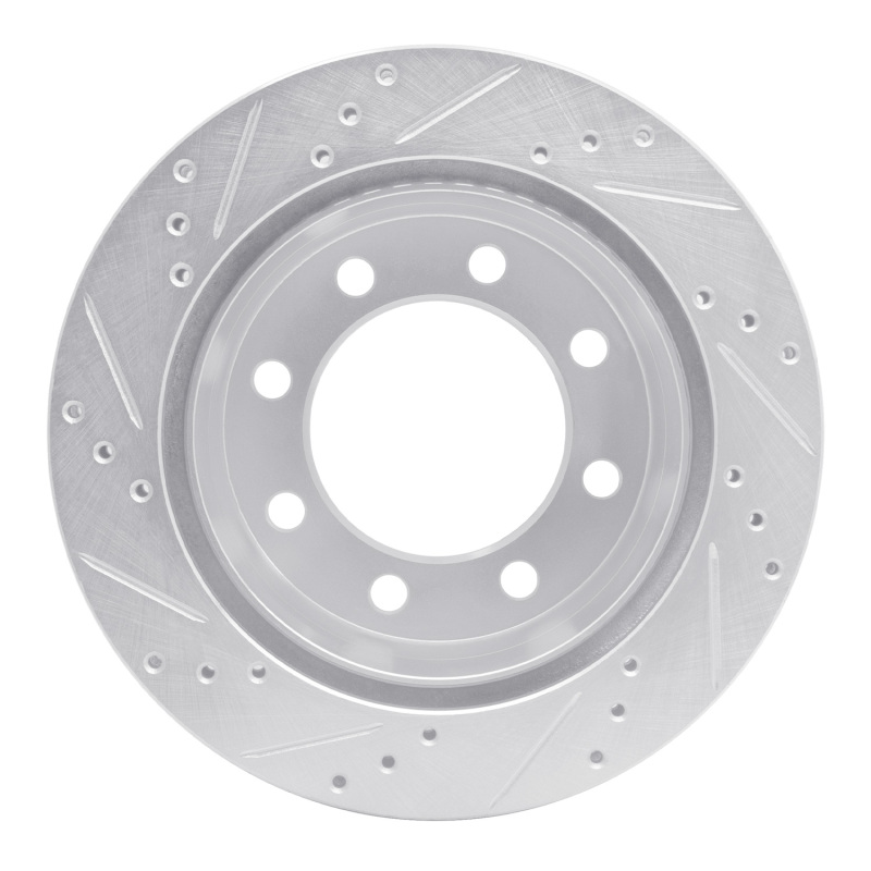 Picture of R1 00-02 Dodge Ram 4000 (Mexico) Rear Right Drilled & Slotted Silver Brake Rotor