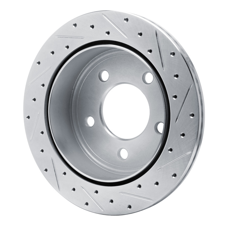 Picture of R1 03-03 Dodge Ram 1500 Van Rear Left Drilled & Slotted Silver Brake Rotor