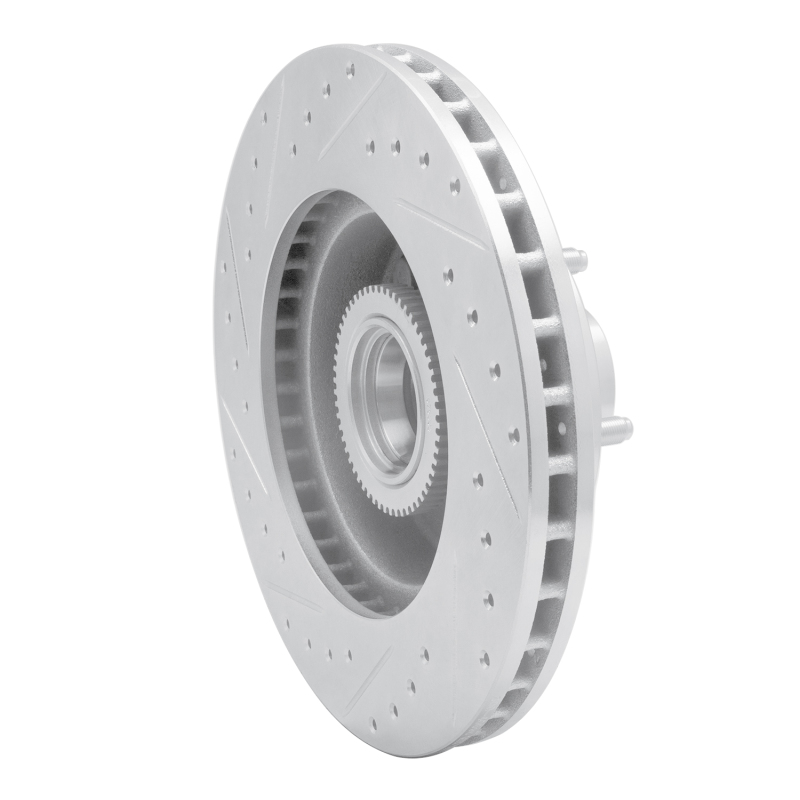 Picture of R1 03-03 Dodge Ram 1500 Van Front Right Drilled & Slotted Silver Brake Rotor