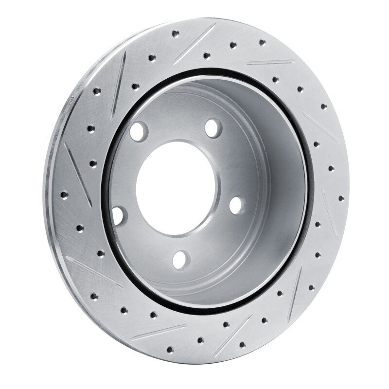 Picture of R1 03-03 Dodge Ram 1500 Van Rear Right Drilled & Slotted Silver Brake Rotor