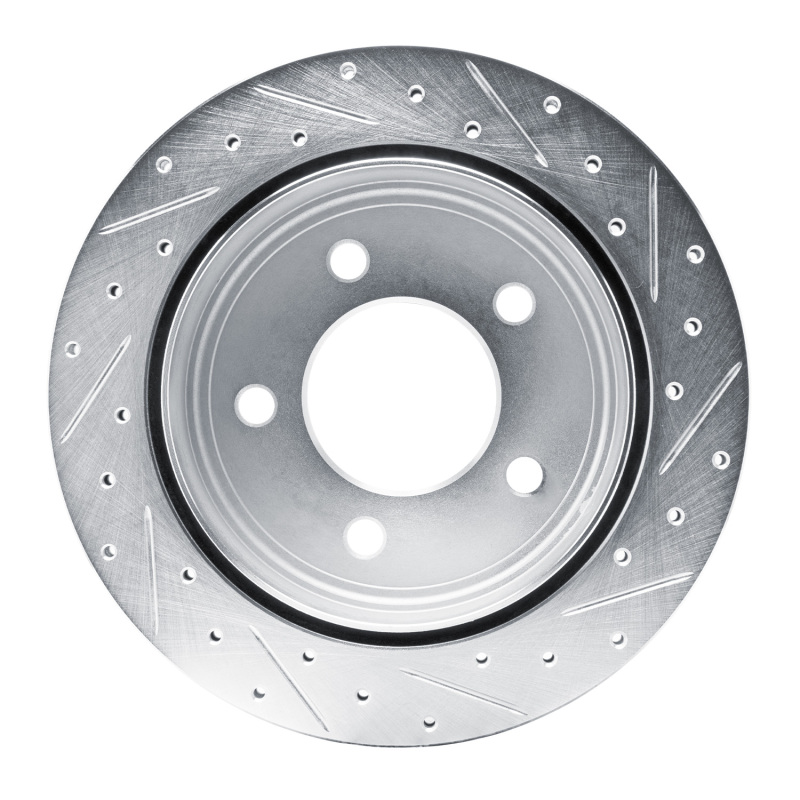 Picture of R1 03-03 Dodge Ram 1500 Van Rear Left Drilled & Slotted Silver Brake Rotor
