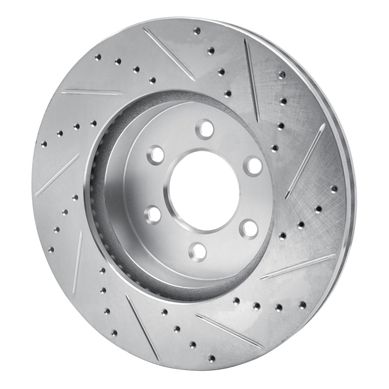 Picture of R1 03-03 Dodge Durango Front Left Drilled & Slotted Silver Brake Rotor