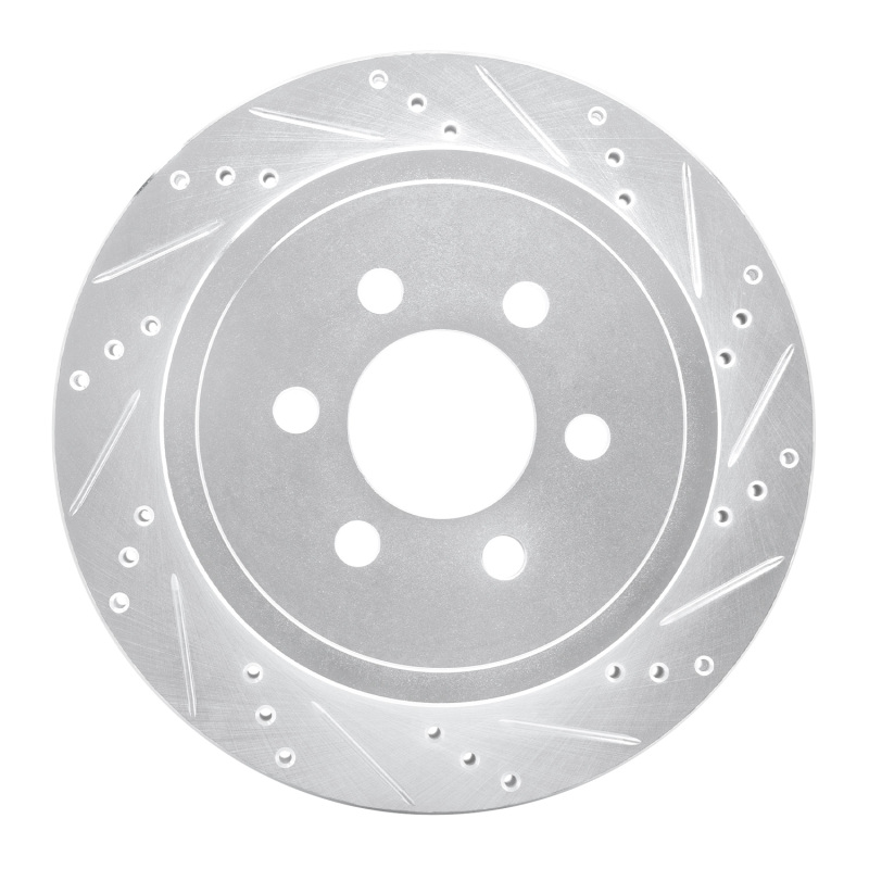 Picture of R1 03-03 Dodge Durango Rear Right Drilled & Slotted Silver Brake Rotor