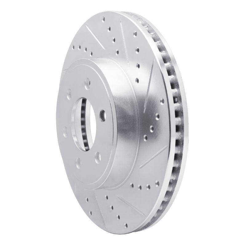 Picture of R1 03-03 Dodge Durango Front Right Drilled & Slotted Silver Brake Rotor
