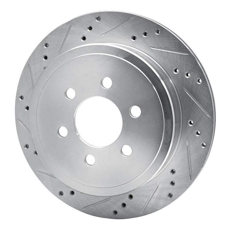Picture of R1 03-03 Dodge Durango Rear Left Drilled & Slotted Silver Brake Rotor