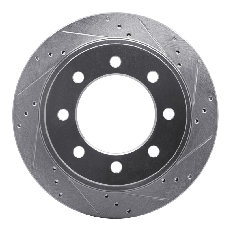 Picture of R1 03-08 Dodge Ram 4000 (Mexico) Rear Right Drilled & Slotted Silver Brake Rotor