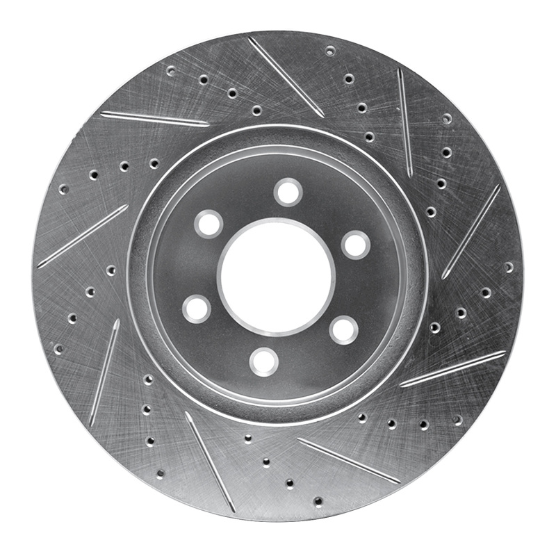 Picture of R1 03-03 Dodge Durango Front Left Drilled & Slotted Silver Brake Rotor