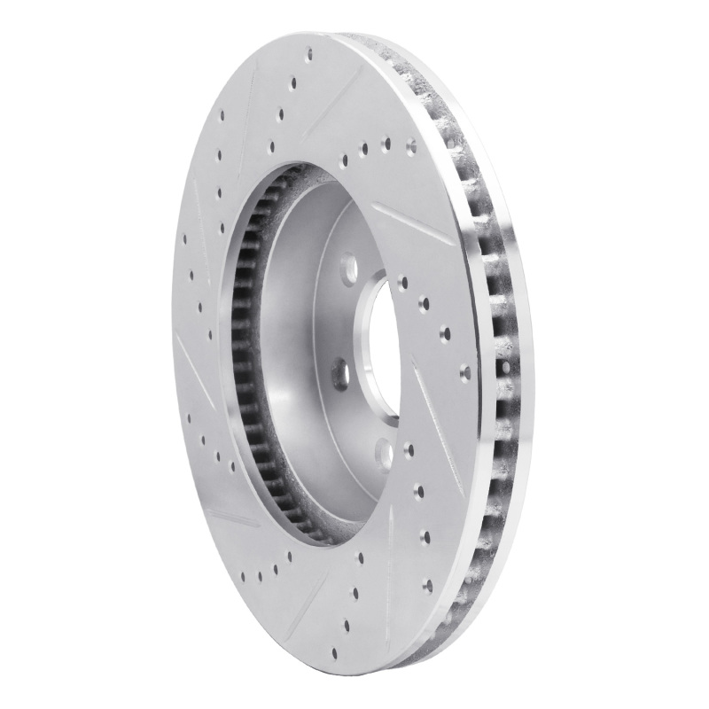 Picture of R1 03-03 Dodge Durango Front Right Drilled & Slotted Silver Brake Rotor