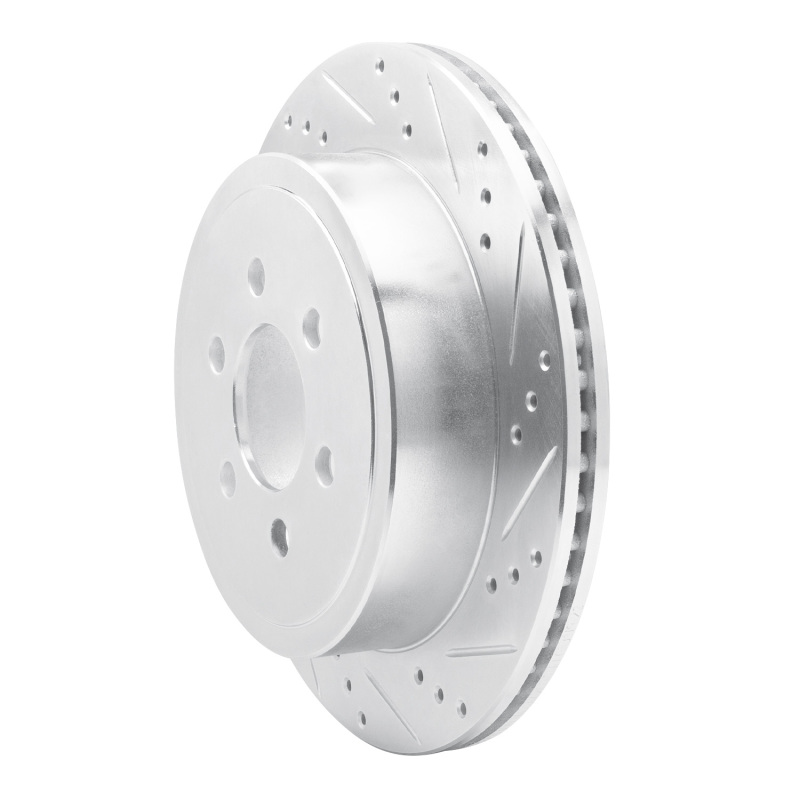 Picture of R1 03-03 Dodge Durango Rear Right Drilled & Slotted Silver Brake Rotor