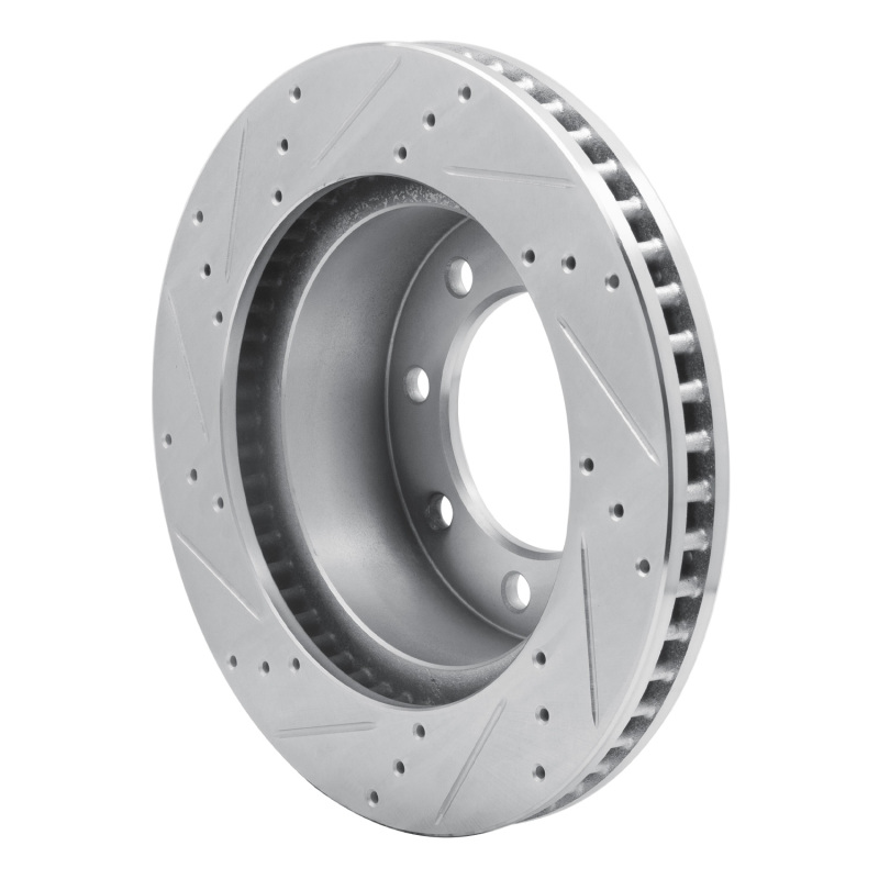 Picture of R1 03-08 Dodge Ram 4000 (Mexico) Front Right Drilled & Slotted Silver Brake Rotor