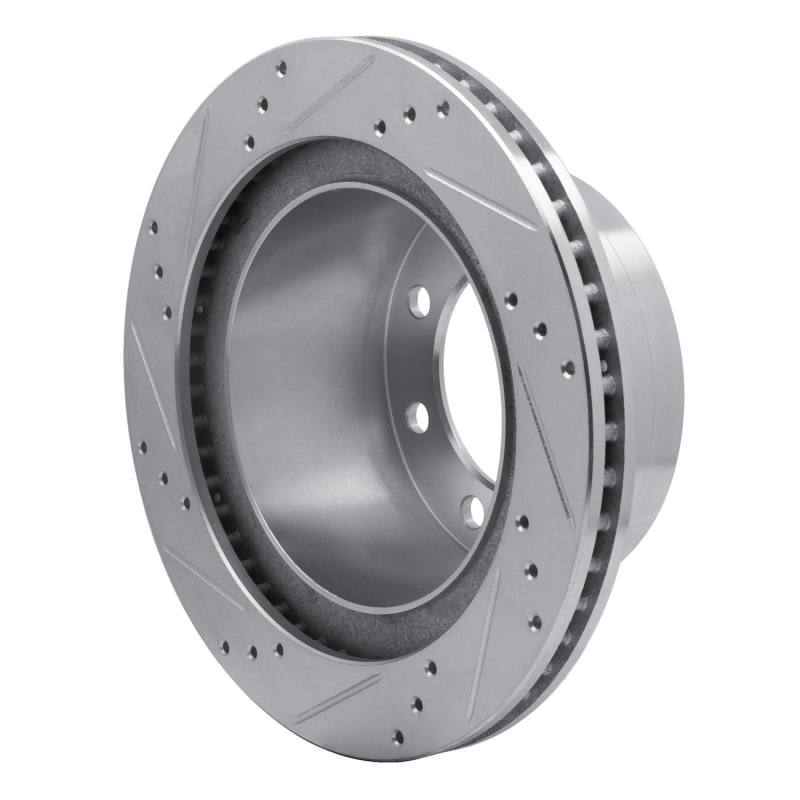 Picture of R1 03-08 Dodge Ram 4000 (Mexico) Rear Right Drilled & Slotted Silver Brake Rotor