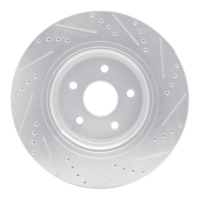 Picture of R1 04-06 Dodge Ram 1500 Pickup Front Left Drilled & Slotted Silver Brake Rotor