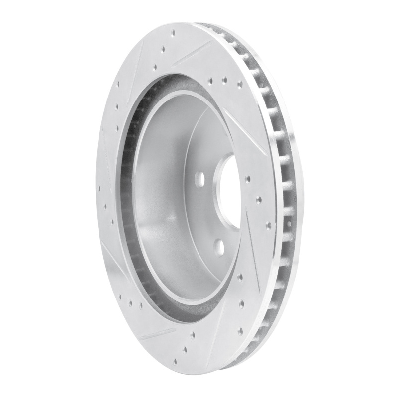 Picture of R1 04-06 Dodge Ram 1500 Pickup Rear Left Drilled & Slotted Silver Brake Rotor