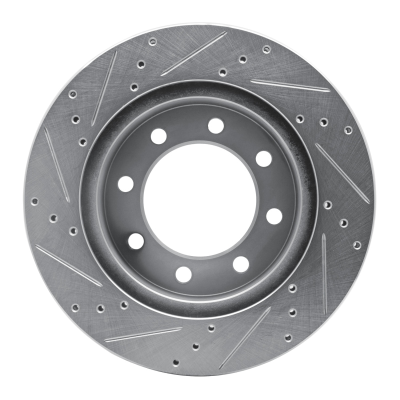 Picture of R1 03-08 Dodge Ram 4000 (Mexico) Front Right Drilled & Slotted Silver Brake Rotor