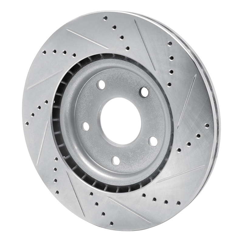 Picture of R1 12-25 Chrysler Grand Caravan Front Left Drilled & Slotted Silver Brake Rotor
