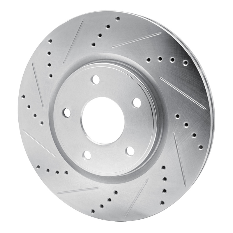 Picture of R1 12-25 Chrysler Grand Caravan Front Left Drilled & Slotted Silver Brake Rotor
