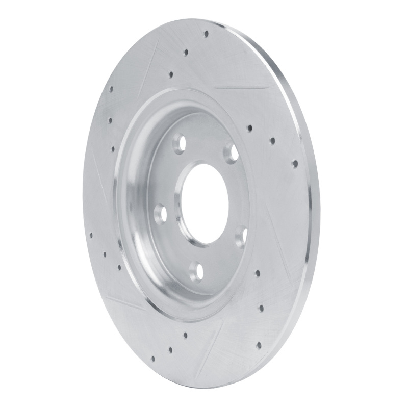 Picture of R1 12-20 Chrysler Town & Country Rear Right Drilled & Slotted Silver Brake Rotor