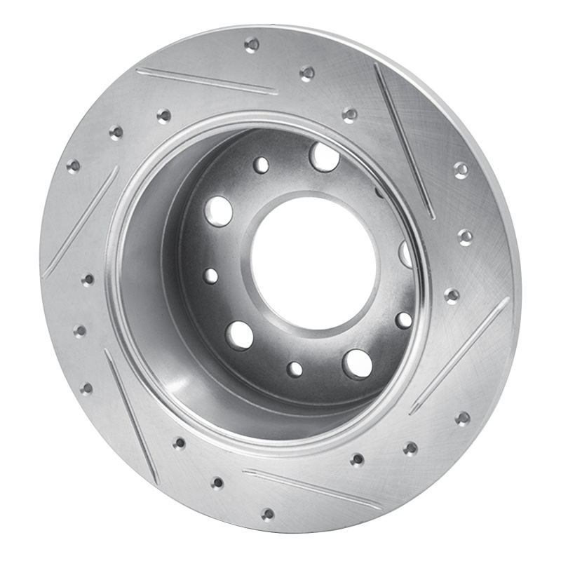 Picture of R1 14-21 Ram Promaster 2500 Rear Left Drilled & Slotted Silver Brake Rotor