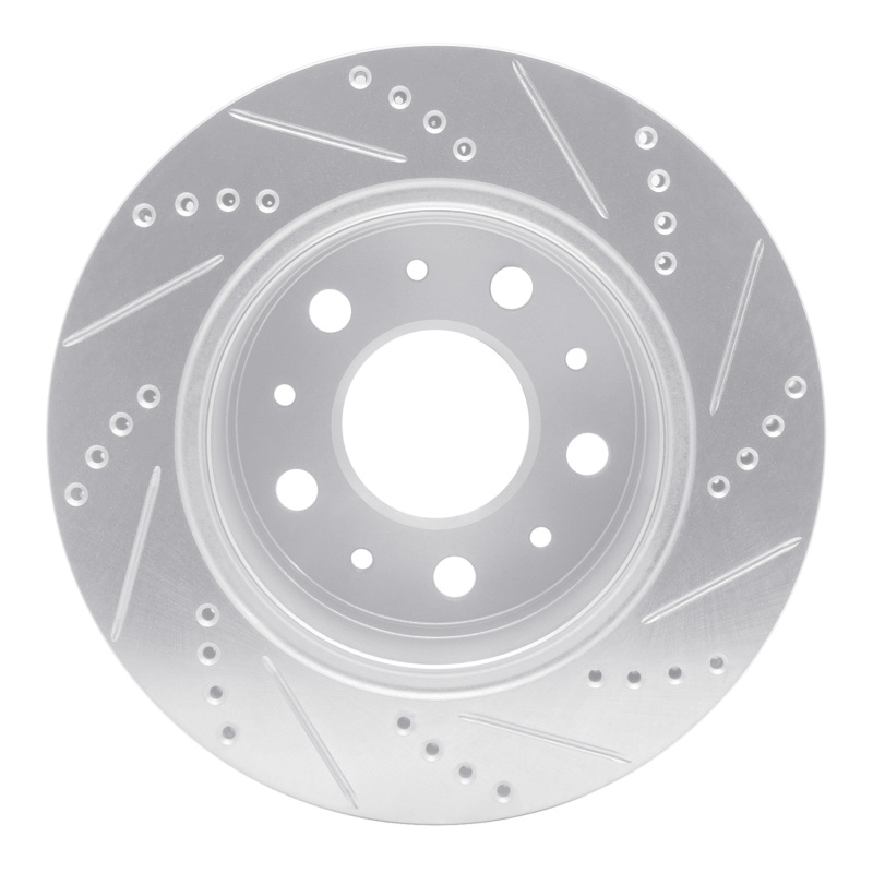 Picture of R1 14-21 Ram Promaster 2500 Rear Left Drilled & Slotted Silver Brake Rotor