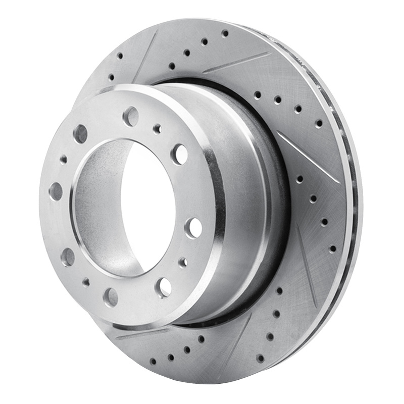 Picture of R1 09-25 Dodge Ram 4000 (Mexico) Rear Left Drilled & Slotted Silver Brake Rotor
