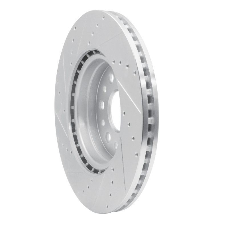 Picture of R1 19-25 Ram 1500 Front Right Drilled & Slotted Silver Brake Rotor