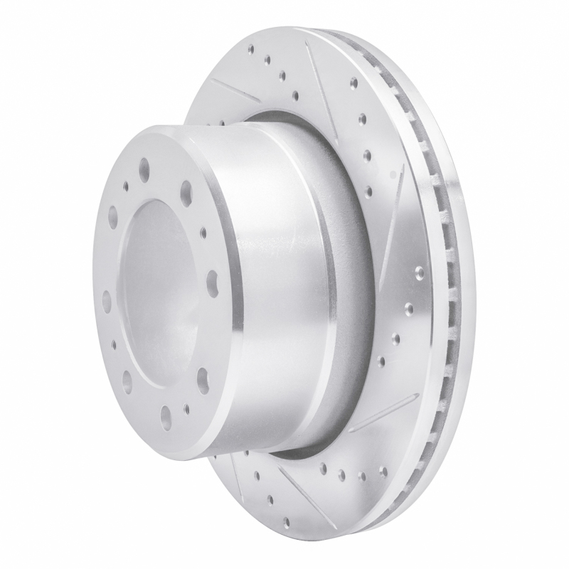 Picture of R1 09-25 Dodge Ram 2500 Rear Right Drilled & Slotted Silver Brake Rotor