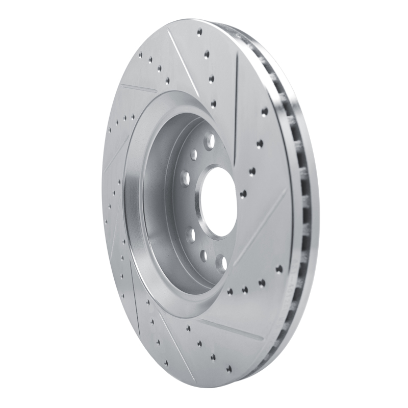 Picture of R1 21-25 Jeep Grand Wagoneer L Front Left Drilled & Slotted Silver Brake Rotor