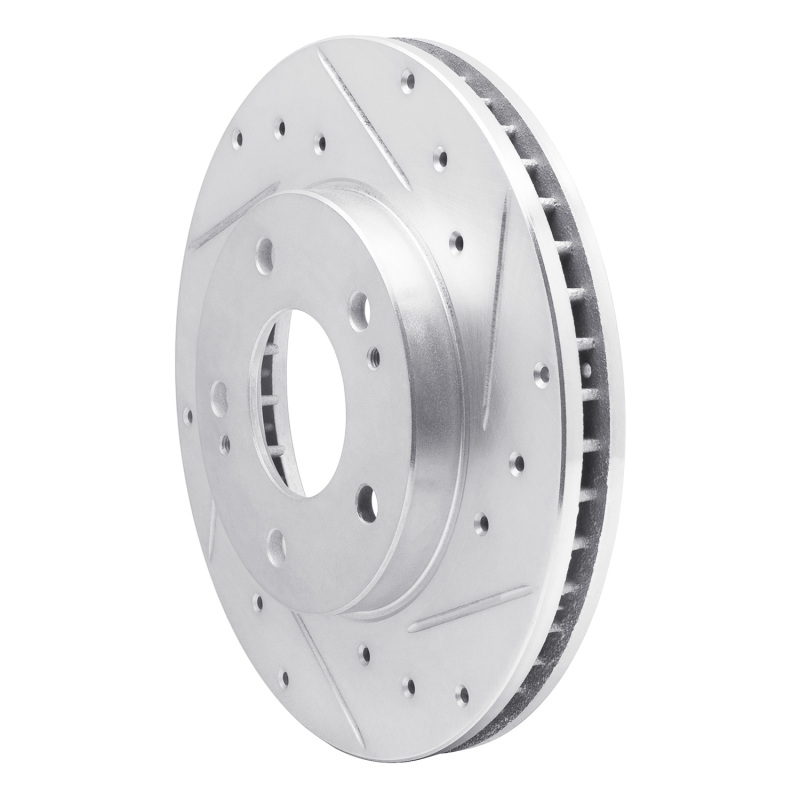 Picture of R1 98-98 Eagle TALON Front Right Drilled & Slotted Silver Brake Rotor