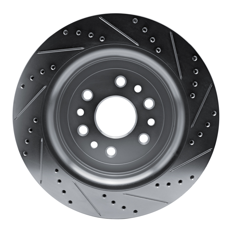 Picture of R1 21-25 Jeep Grand Wagoneer L Rear Left Drilled & Slotted Silver Brake Rotor