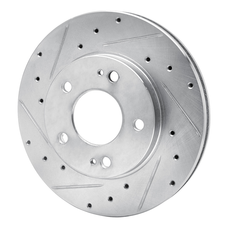 Picture of R1 98-98 Eagle TALON Front Left Drilled & Slotted Silver Brake Rotor