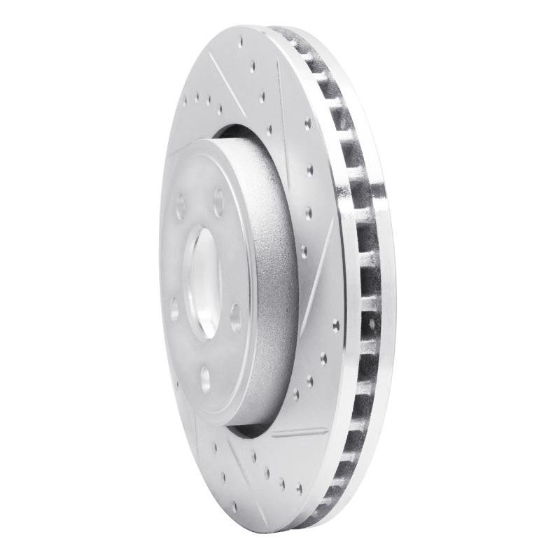 Picture of R1 11-22 Dodge Durango Front Right Drilled & Slotted Silver Brake Rotor
