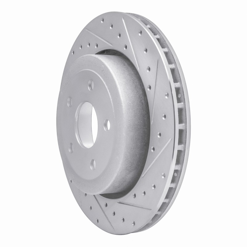 Picture of R1 06-10 Jeep Grand Cherokee Rear Right Drilled & Slotted Silver Brake Rotor