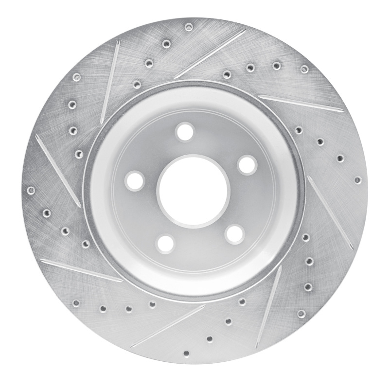 Picture of R1 11-25 Dodge Durango Front Right Drilled & Slotted Silver Brake Rotor