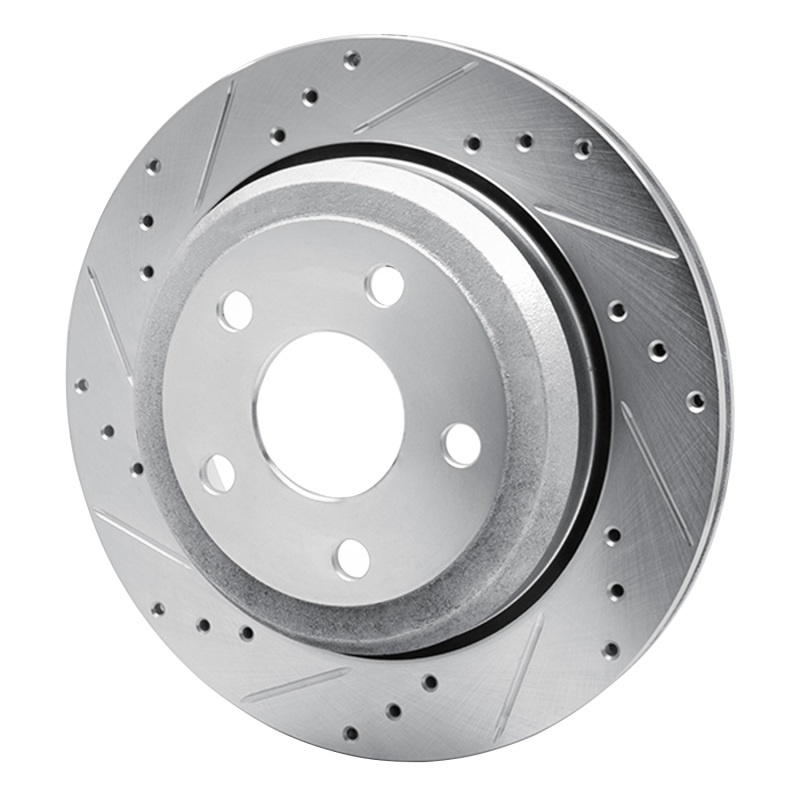 Picture of R1 11-25 Dodge Durango Rear Left Drilled & Slotted Silver Brake Rotor