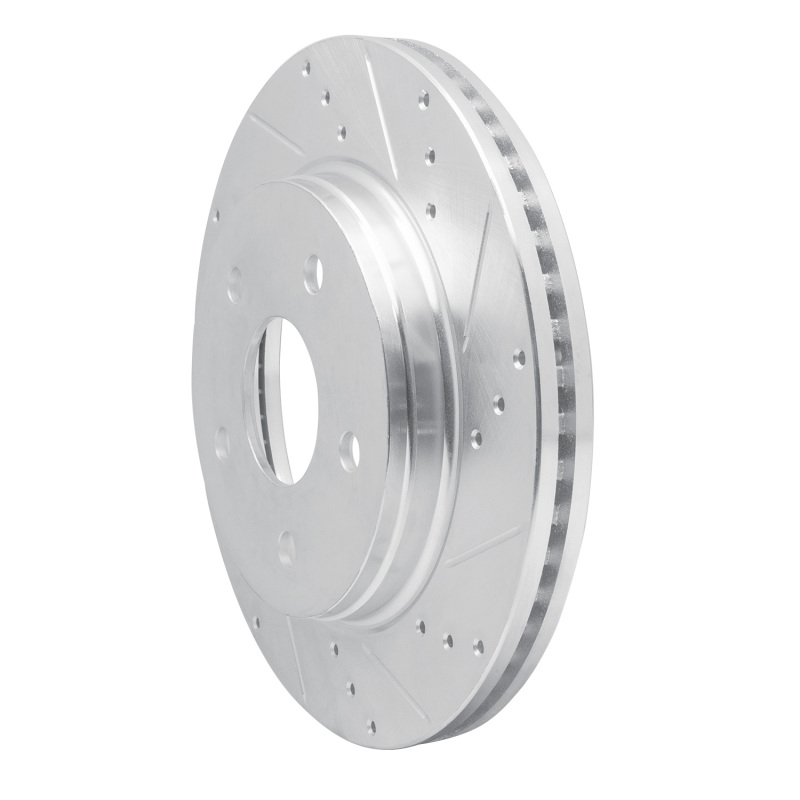Picture of R1 08-12 Jeep J8 Front Right Drilled & Slotted Silver Brake Rotor