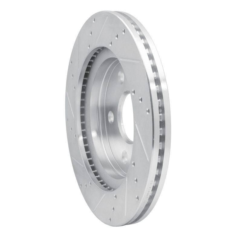Picture of R1 08-12 Jeep J8 Front Right Drilled & Slotted Silver Brake Rotor