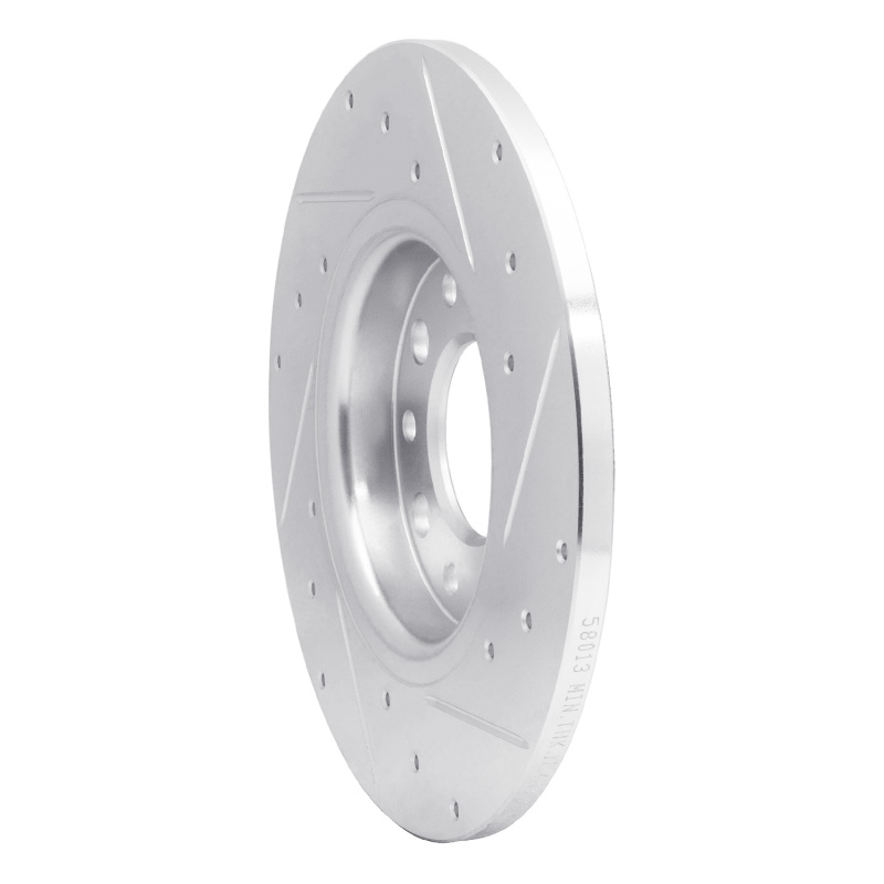 Picture of R1 14-22 Chrysler 200 Rear Left Drilled & Slotted Silver Brake Rotor