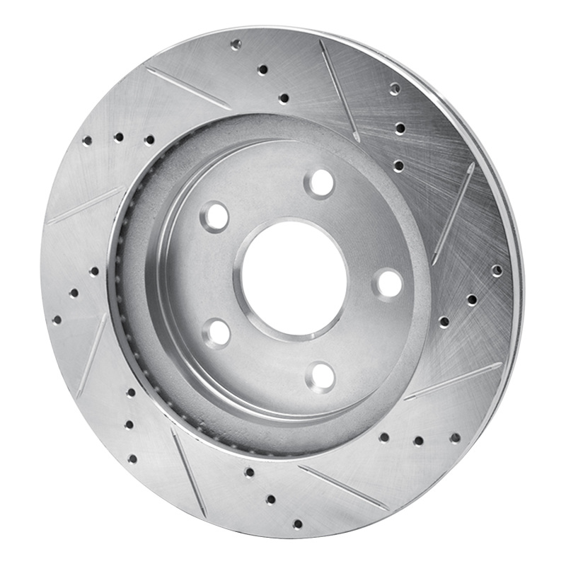 Picture of R1 08-12 Jeep J8 Front Left Drilled & Slotted Silver Brake Rotor
