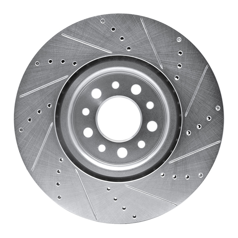 Picture of R1 14-25 Alfa Romeo Tonale Front Left Drilled & Slotted Silver Brake Rotor