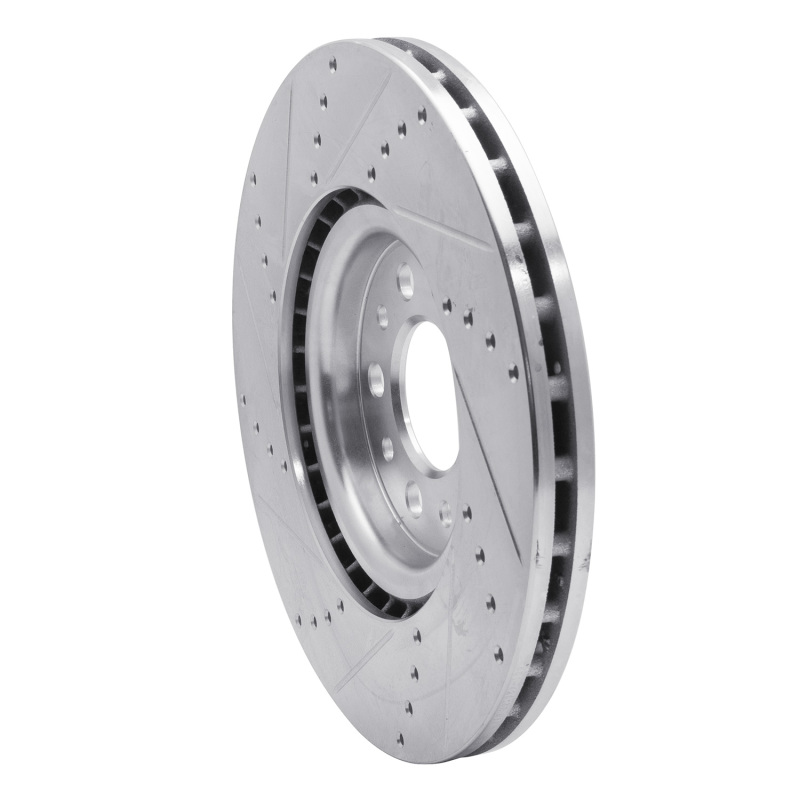 Picture of R1 14-25 Alfa Romeo Tonale Front Right Drilled & Slotted Silver Brake Rotor