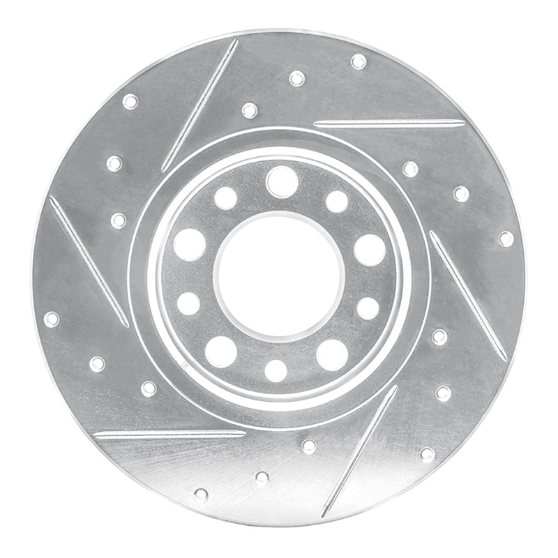 Picture of R1 15-25 Alfa Romeo Tonale Rear Right Drilled & Slotted Silver Brake Rotor
