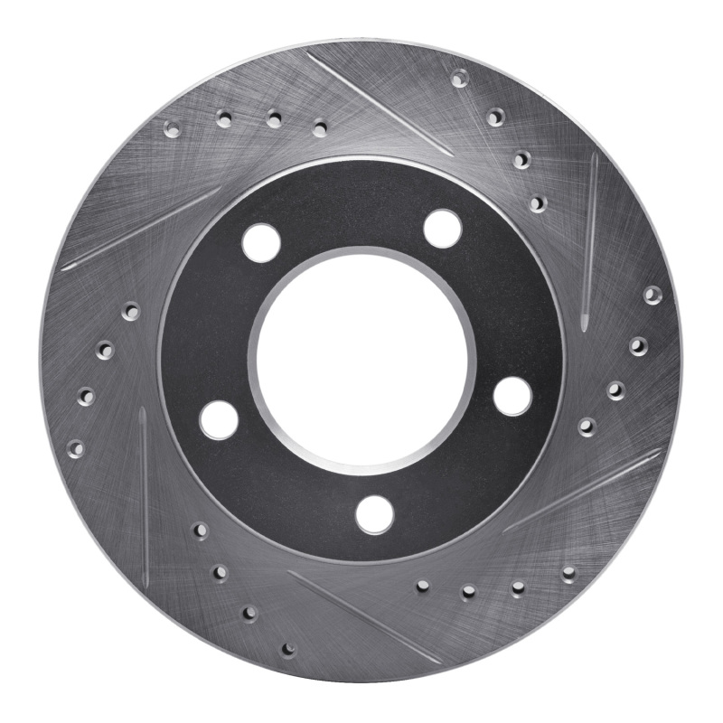 Picture of R1 76-86 Jeep CJ5 Front Right Drilled & Slotted Silver Brake Rotor