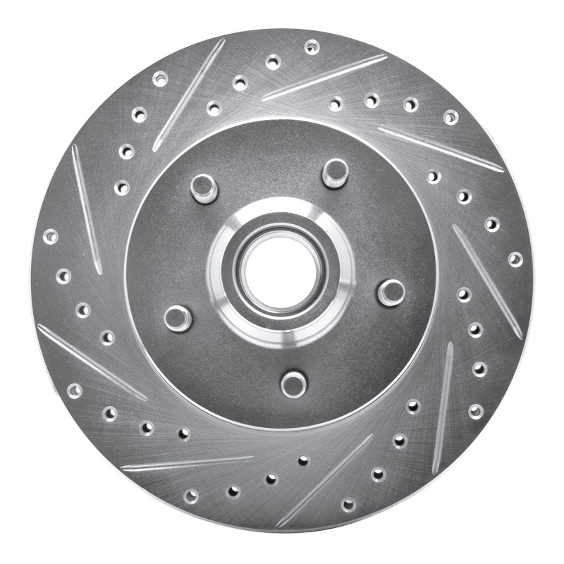 Picture of R1 86-92 Jeep COMANCHE Front Left Drilled & Slotted Silver Brake Rotor