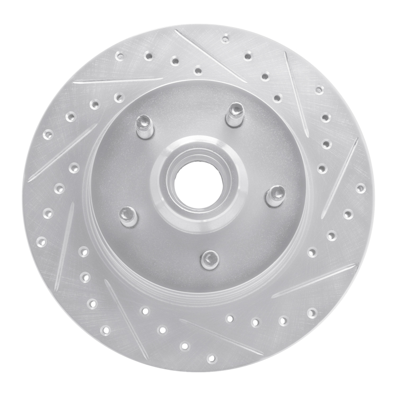 Picture of R1 86-92 Jeep COMANCHE Front Right Drilled & Slotted Silver Brake Rotor