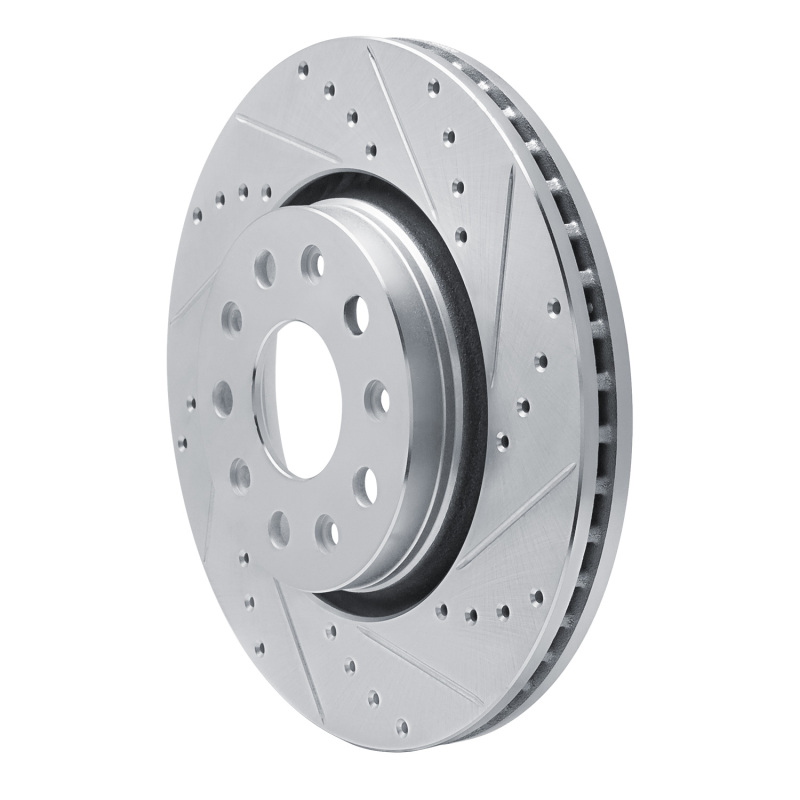 Picture of R1 18-25 Jeep Gladiator Front Right Drilled & Slotted Silver Brake Rotor