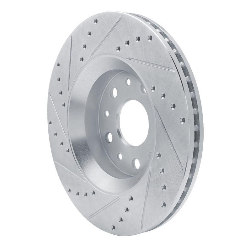 Picture of R1 18-25 Jeep Gladiator Front Right Drilled & Slotted Silver Brake Rotor